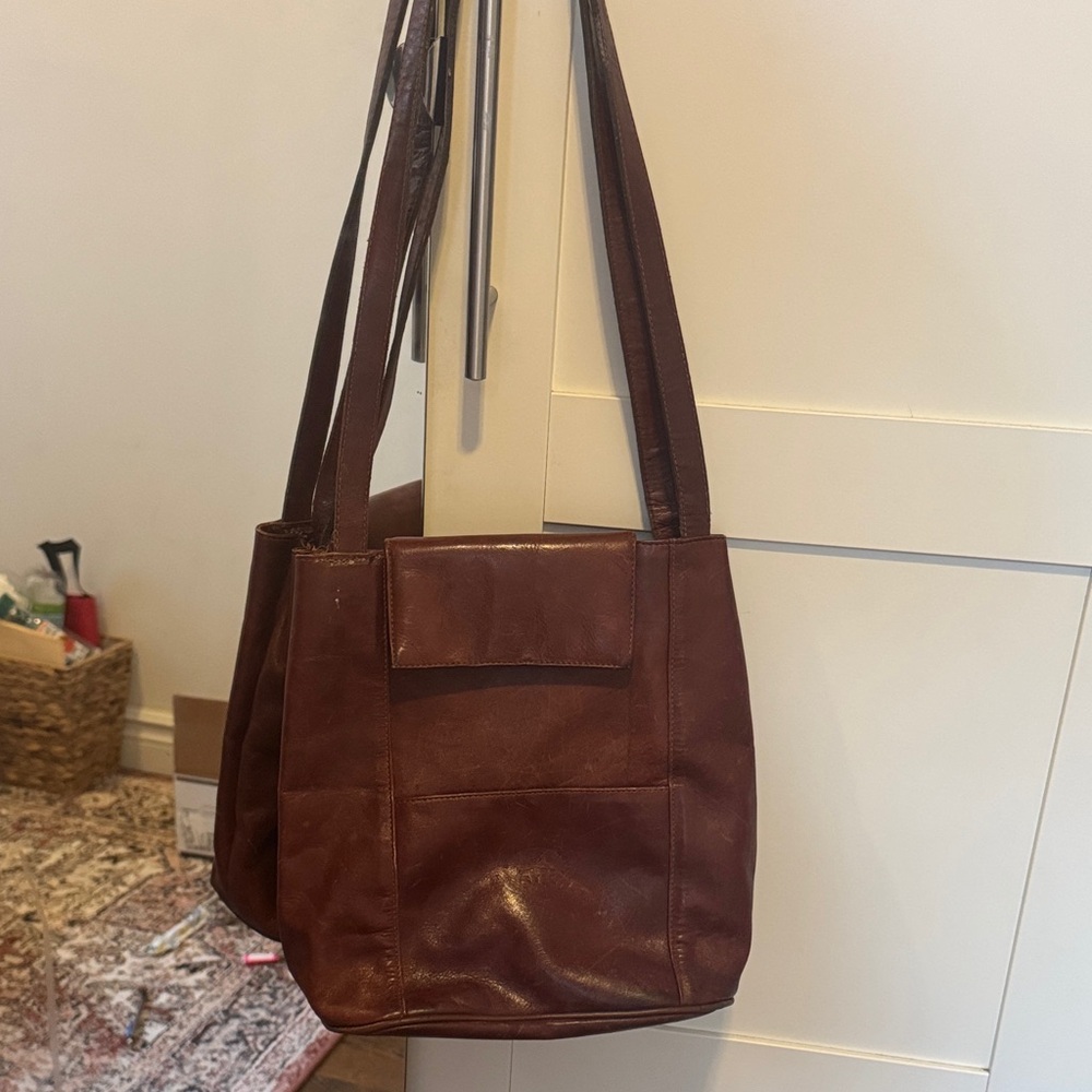 Brown Leather Shoulder Bag